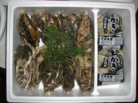 殻付き牡蠣3kg 剥き身1kg